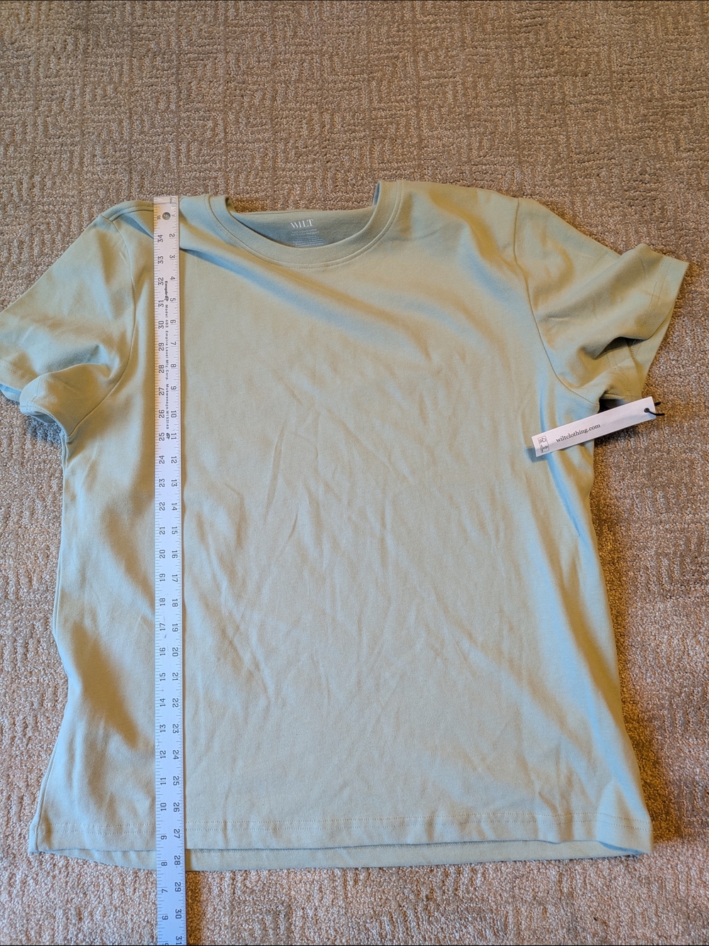 Wilt Short Sleeve Tee in Light Sage Green. Men's XL